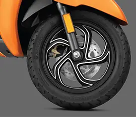 Diamond Style Alloy Wheels of TVS Jupiter 125 Scooter