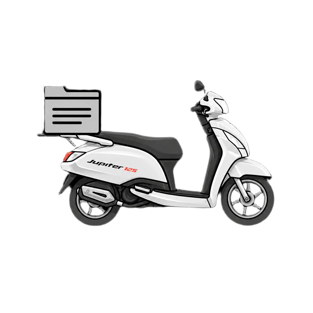 TVS scooter used for business courier and document delivery in Malta