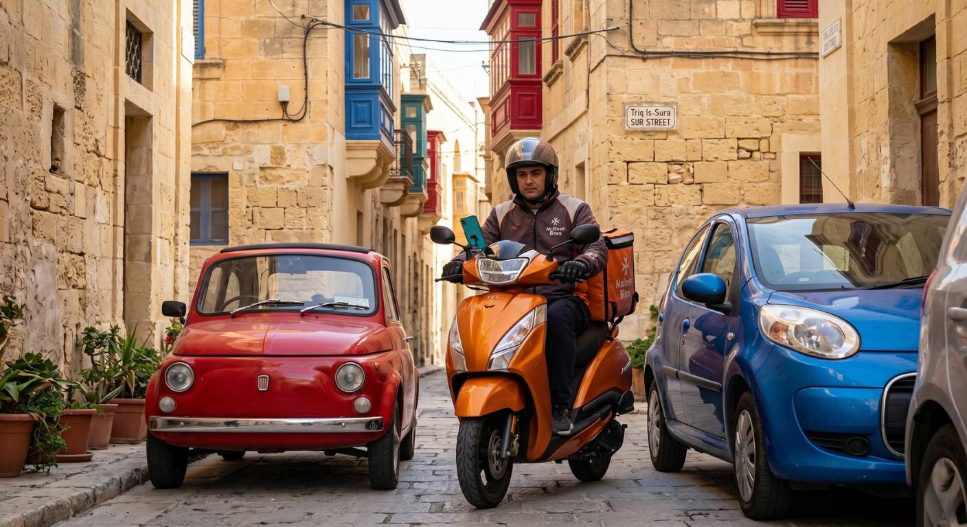 Lightweight scooter easy to handle in narrow Malta streets