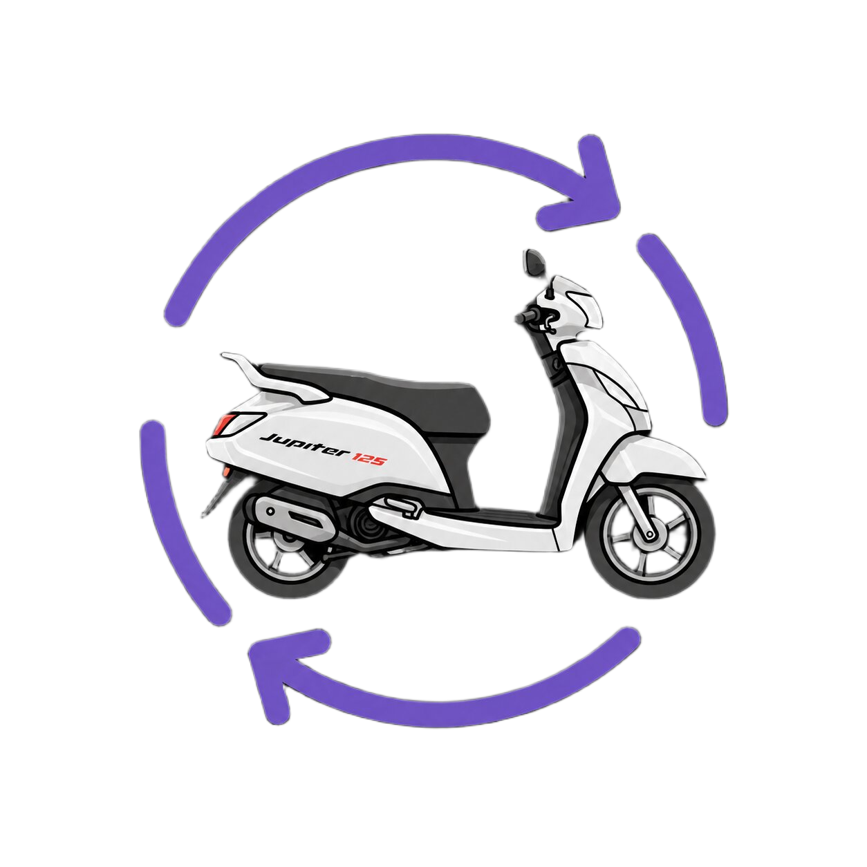 TVS scooter used for shared mobility and rental services in Malta