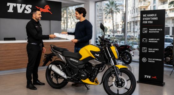 Authorised TVS bike support Malta