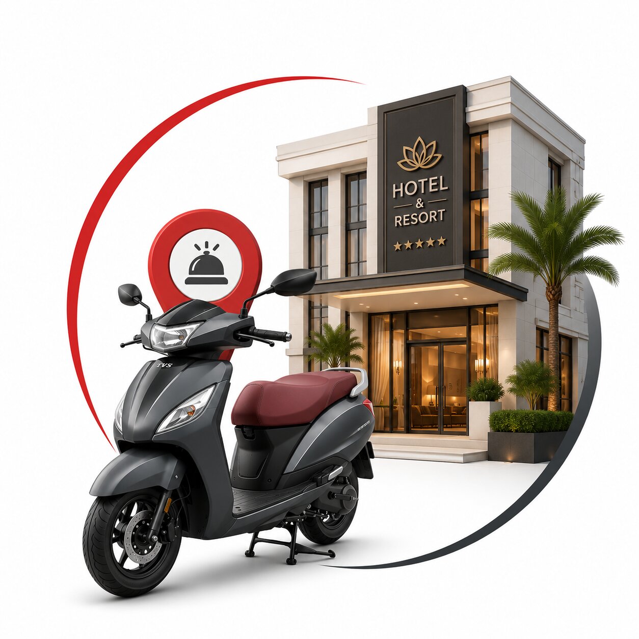 TVS hotel rental scooters Malta 