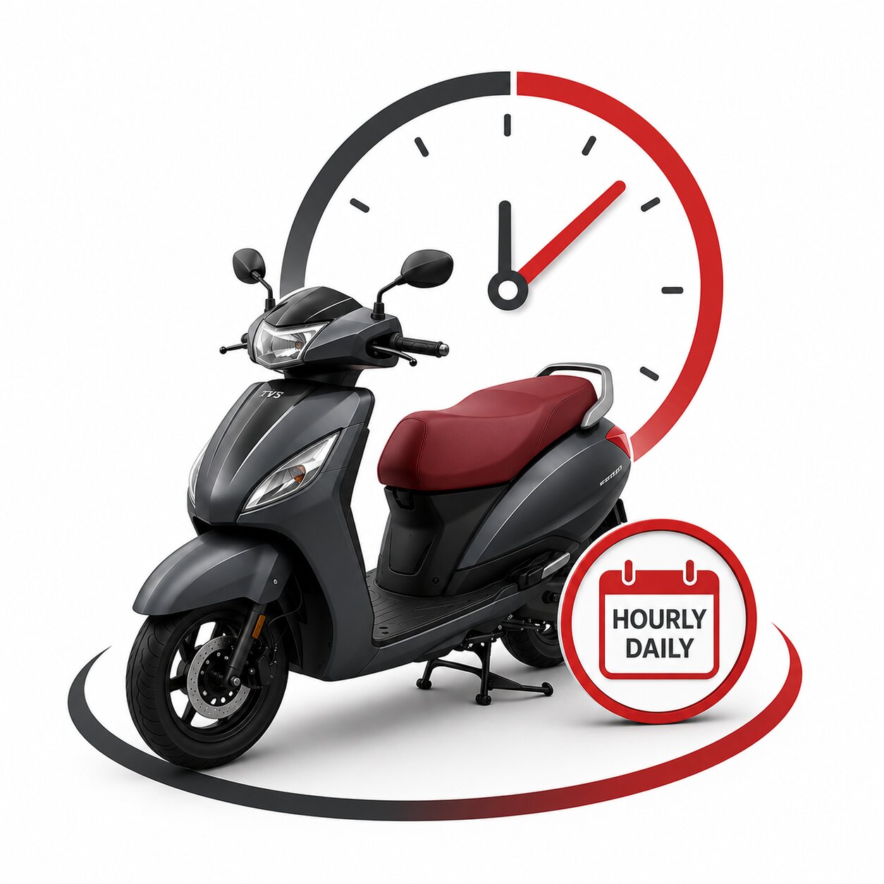 TVS hourly rental scooters Malta 