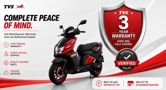 TVS scooter warranty from an authorised dealer