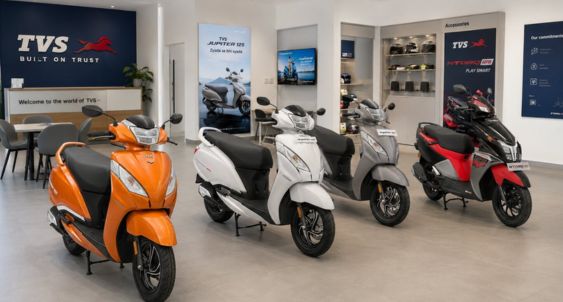 TVS scooters in stock at the Malta showroom 