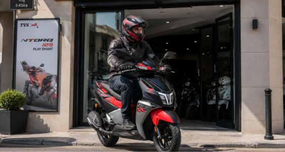TVS scooter test ride Malta 