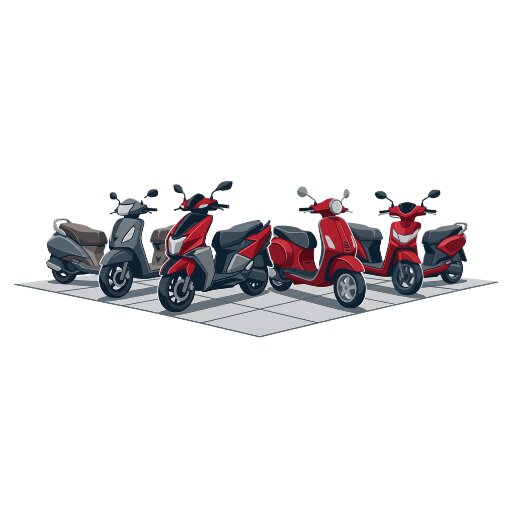 TVS scooters lineup at Malta showroom