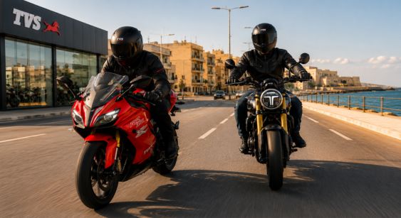 TVS test rides Malta