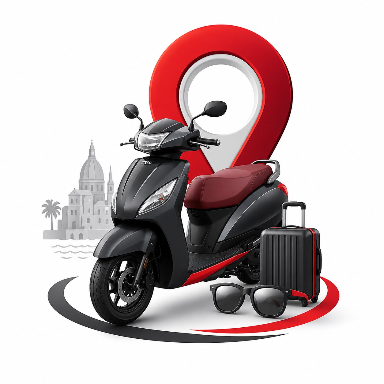 TVS tourist rental scooters Malta